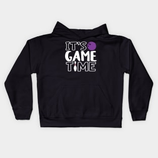 "It's Game Time", Bowling White Kids Hoodie